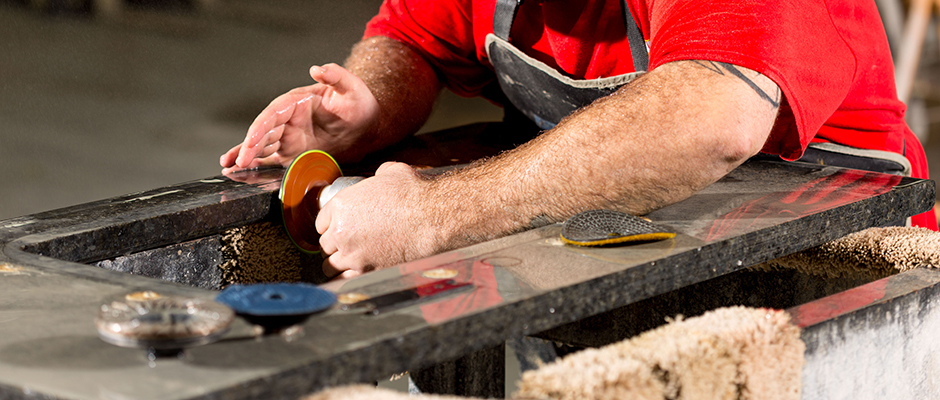 All countertops are fabricated on location, directly off our showroom.